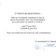 Martine Valleton demande aux parents de laisser leurs enfants à la maison, jeudi 27 et vendredi 28 juin à cause de la canicule
