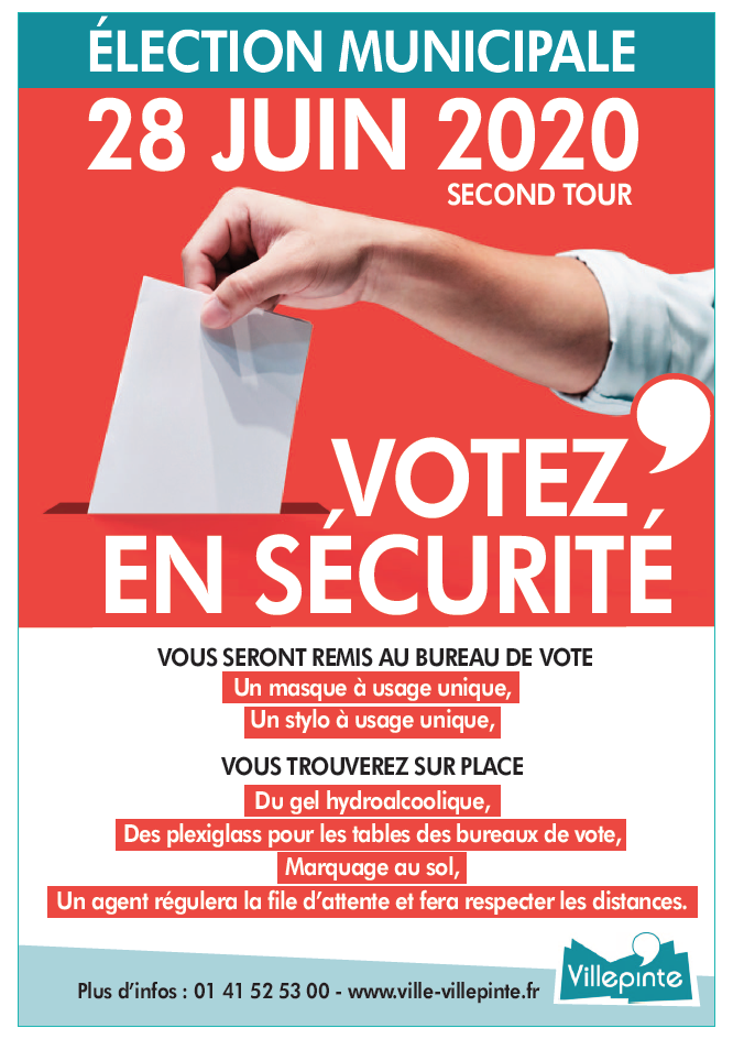 Dispositions pour voter en toute sécurité le 28 juin à Villepinte (93)