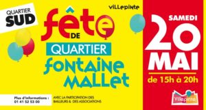 Fête de quartier de Fontaine Mallet à Villepinte, samedi 20 mai de 15 à 20 heures