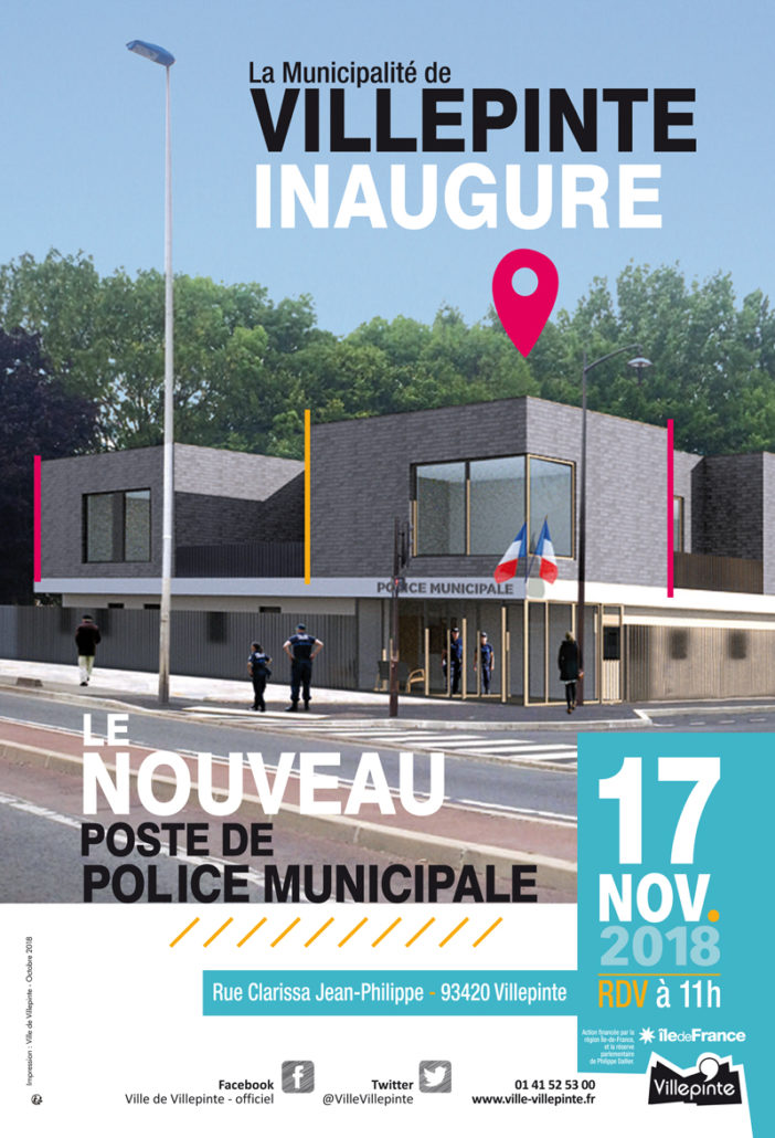Inauguration du poste de Police Municipale à Villepinte, samedi 17 novembre