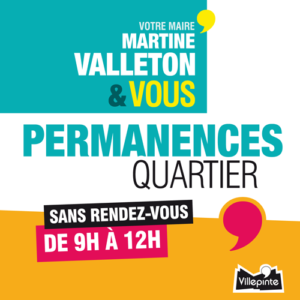 Permanences Quartier de Martine Valleton, Maire de Villepinte (93)
