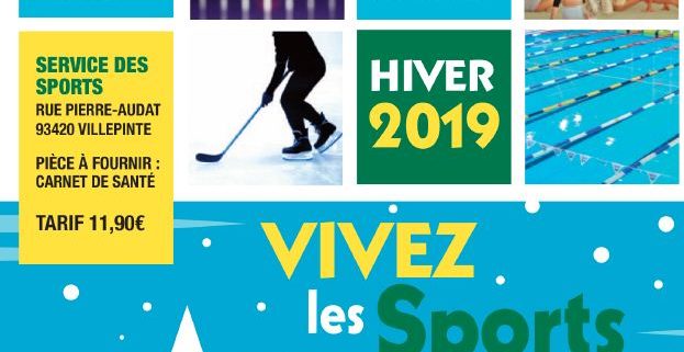Programme des Sports Vacances du 25 février au 1er mars et du 4 mars au 8 mars 2019 dans la ville de Villepinte (93)