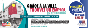 TF1 propose des postes en alternance pendant 2 ans . Venez postuler !
