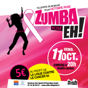 Zumba rose vendredi 11 octobre 2019 au profit de la Ligue Contre le Cancer
