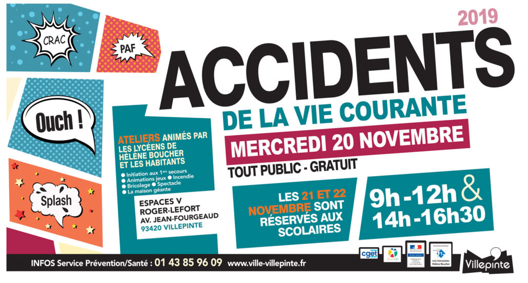 Forum des accidents de la vie courante mercredi 20 novembre aux Espaces V de Villepinte (93)