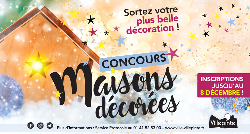 Inscriptions au concours des Masions décorées jusqu'au 8 décembre 2020 sur Villepinte (93)