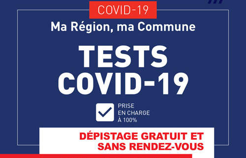 test covid-19 samedi 16 janvier à Villepinte (93)