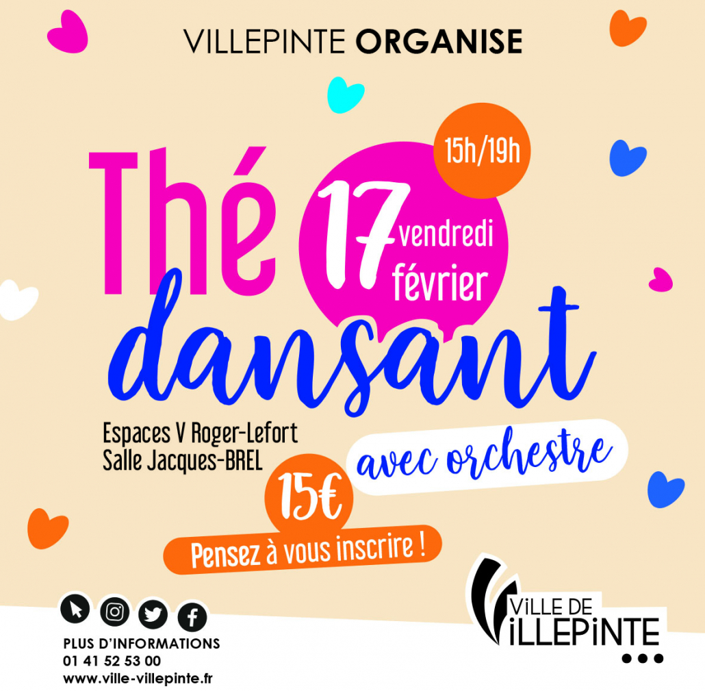 Thé dansant le 17 février 2023 à Villepinte (93)